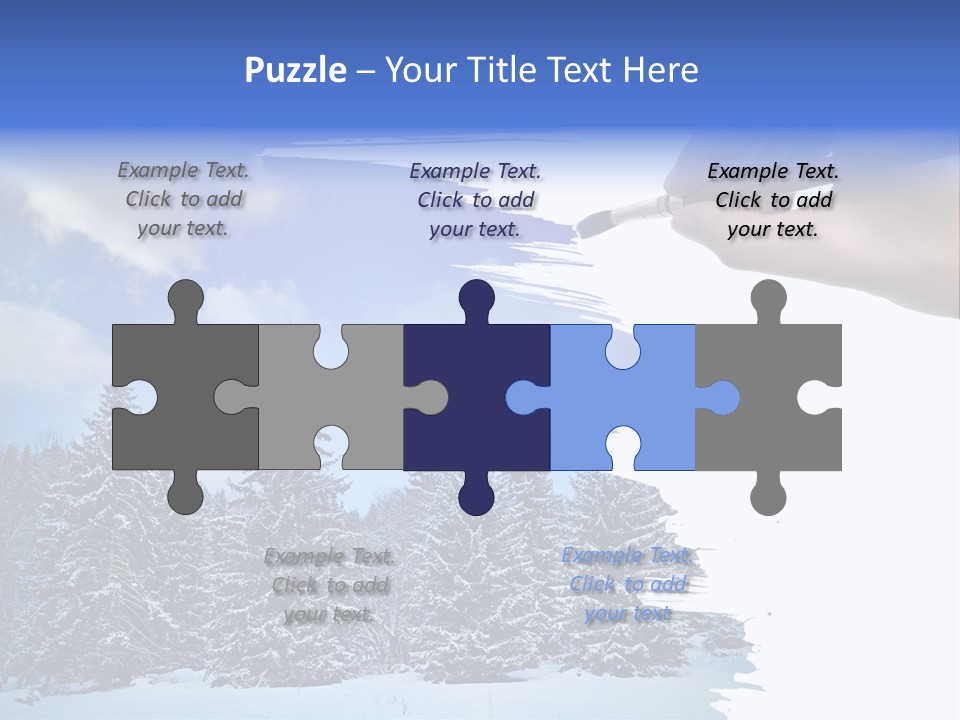 Holiday Frosty Copy Space PowerPoint Template