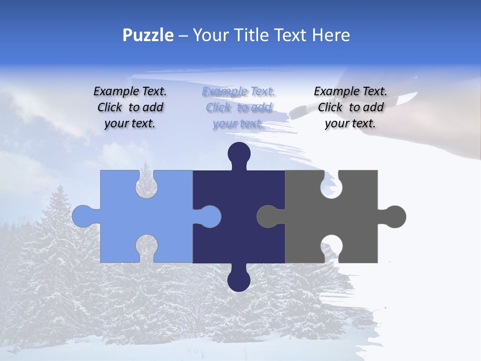 Holiday Frosty Copy Space PowerPoint Template