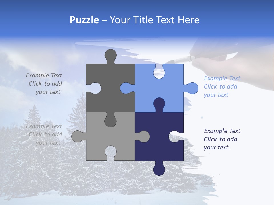 Holiday Frosty Copy Space PowerPoint Template