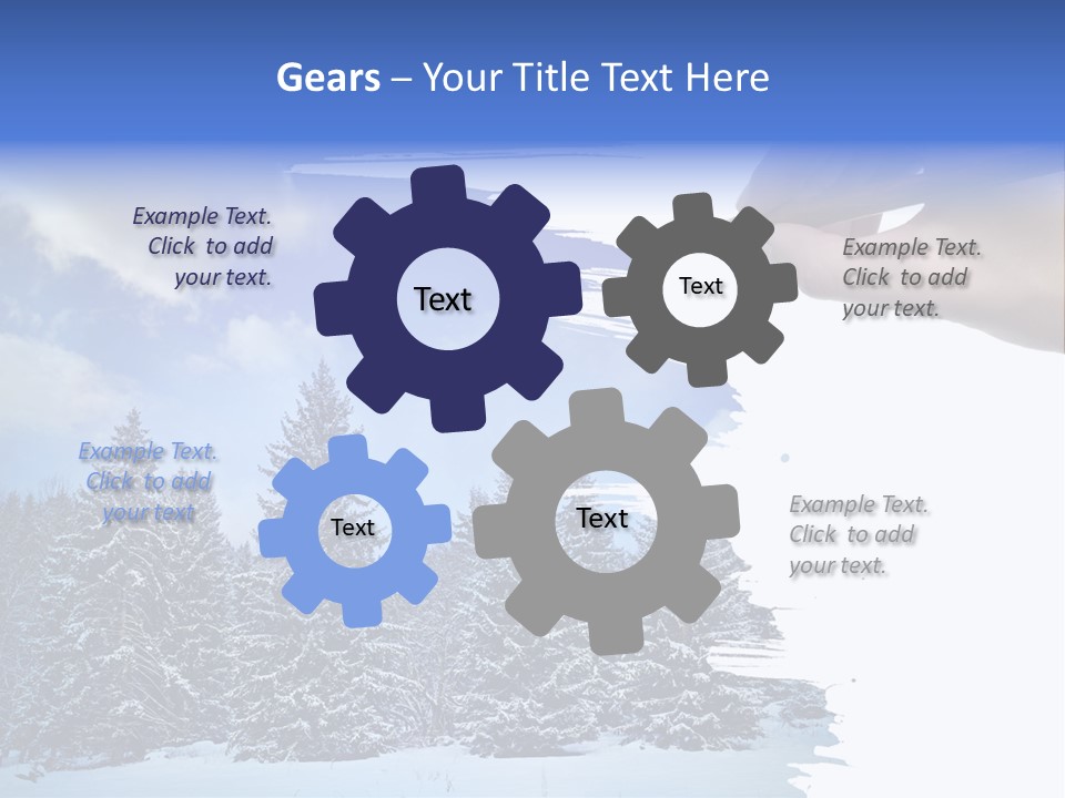 Holiday Frosty Copy Space PowerPoint Template