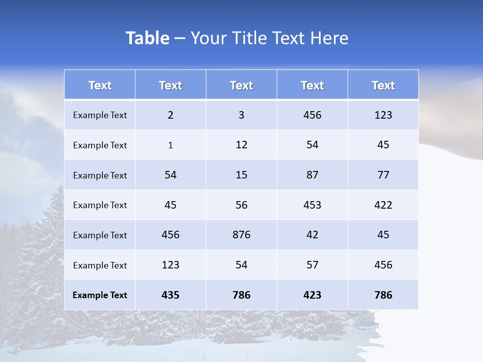 Holiday Frosty Copy Space PowerPoint Template