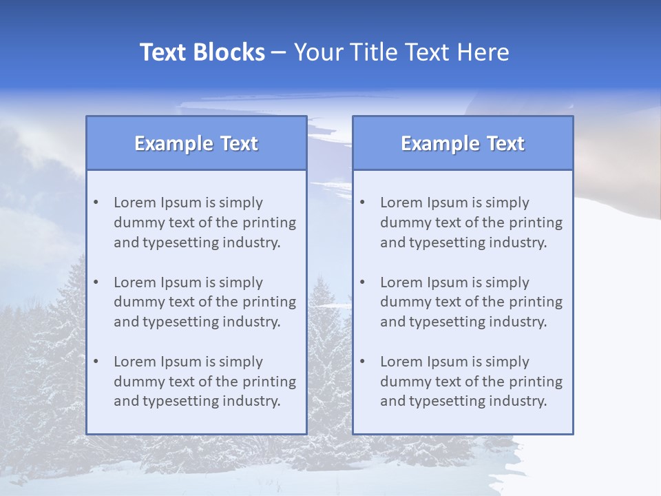 Holiday Frosty Copy Space PowerPoint Template