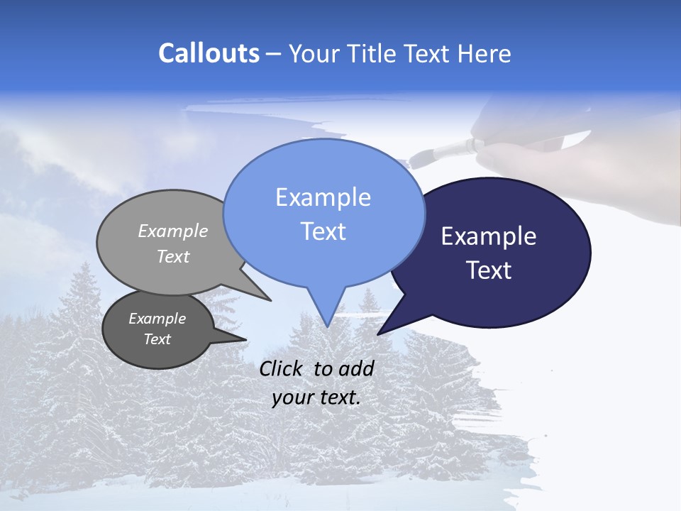 Holiday Frosty Copy Space PowerPoint Template