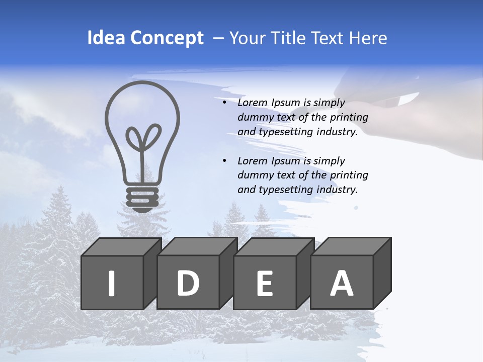 Holiday Frosty Copy Space PowerPoint Template