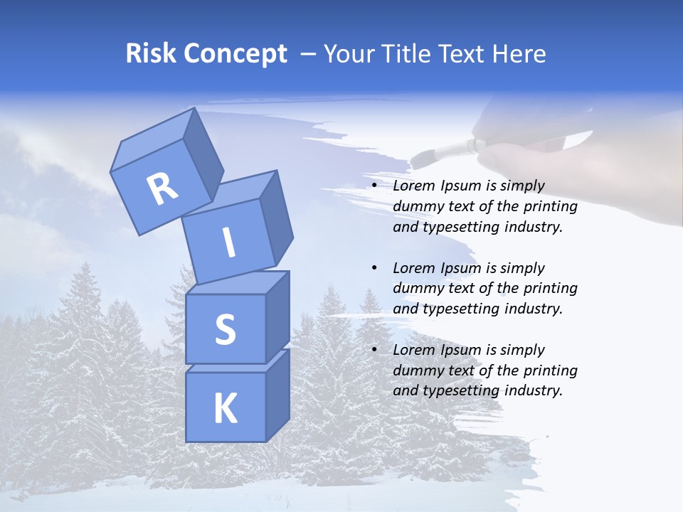 Holiday Frosty Copy Space PowerPoint Template