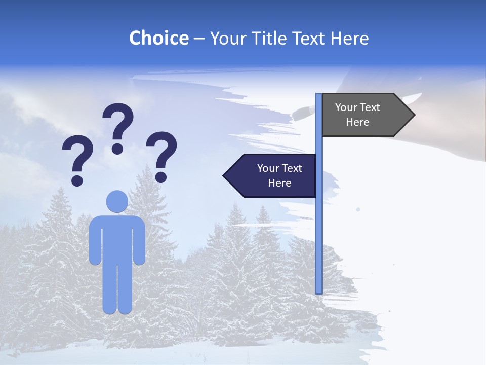Holiday Frosty Copy Space PowerPoint Template