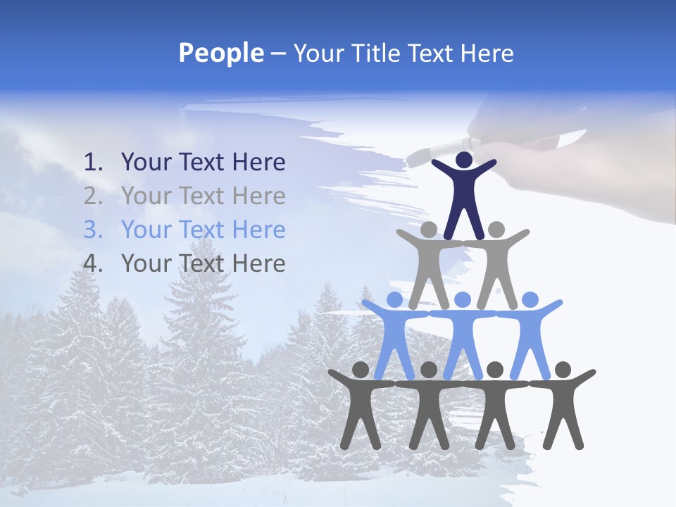 Holiday Frosty Copy Space PowerPoint Template