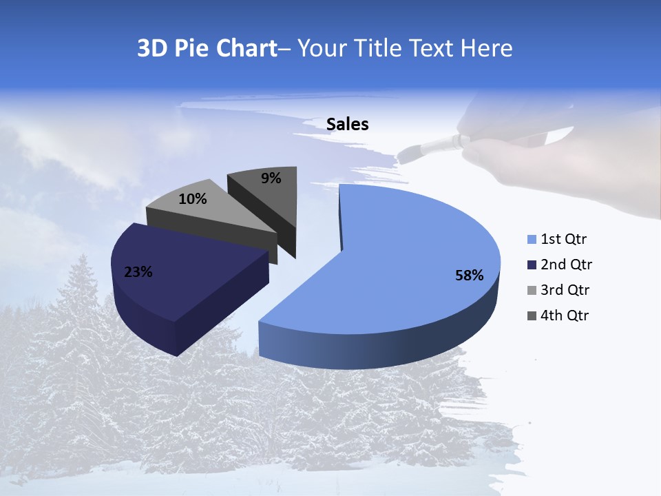 Holiday Frosty Copy Space PowerPoint Template