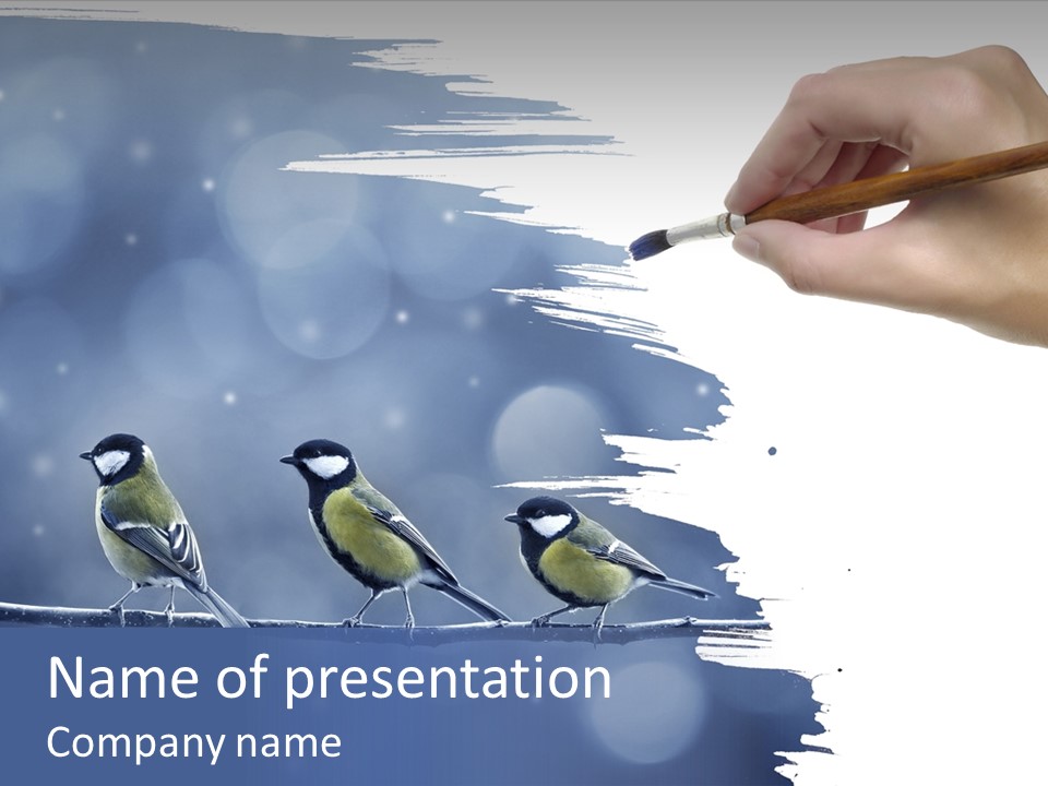 Bird Branch New Year PowerPoint Template