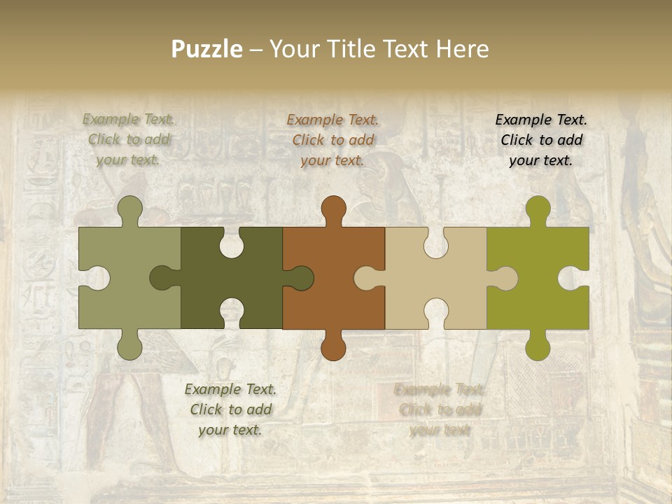 Hathor Bas Relief Pharaoh PowerPoint Template