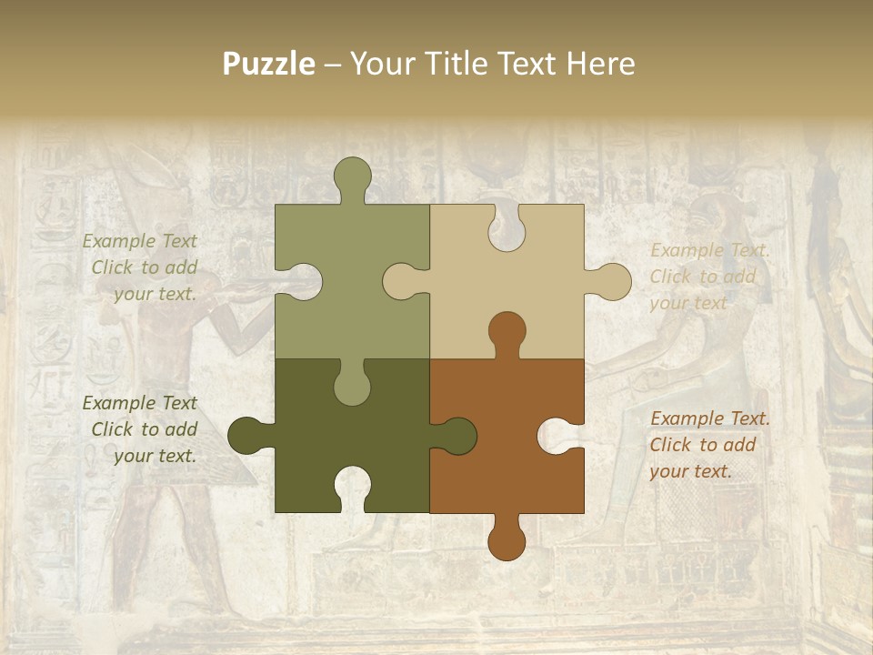 Hathor Bas Relief Pharaoh PowerPoint Template