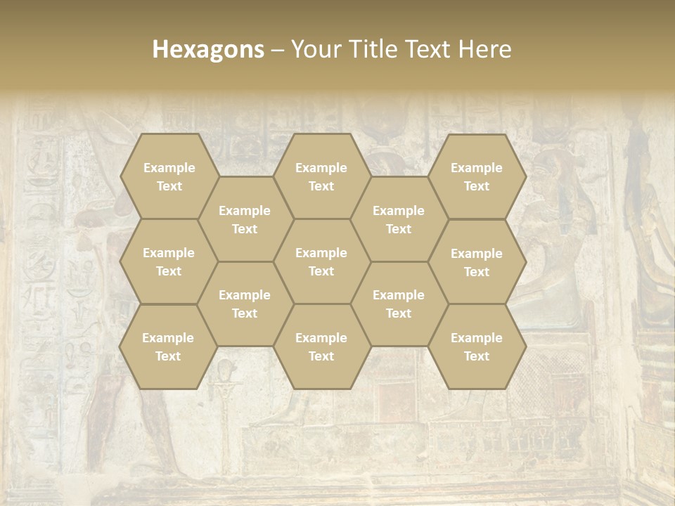 Hathor Bas Relief Pharaoh PowerPoint Template