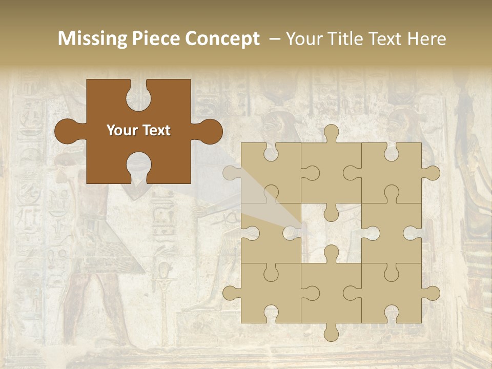 Hathor Bas Relief Pharaoh PowerPoint Template