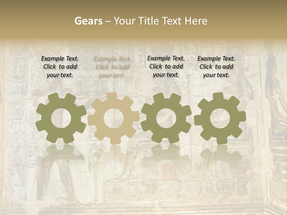 Hathor Bas Relief Pharaoh PowerPoint Template