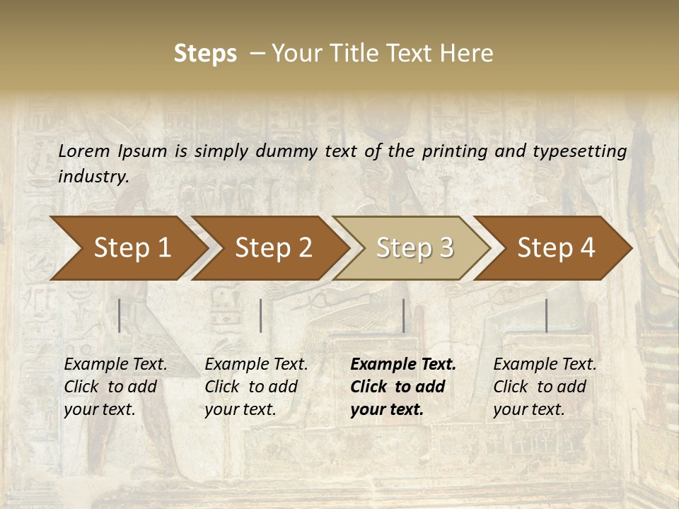 Hathor Bas Relief Pharaoh PowerPoint Template