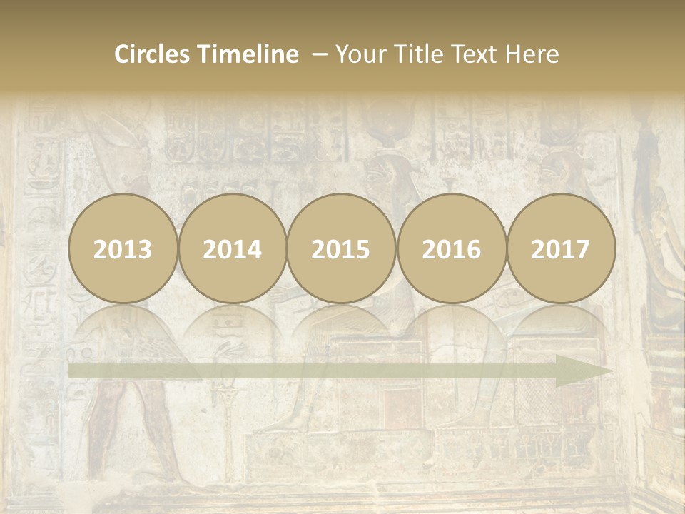 Hathor Bas Relief Pharaoh PowerPoint Template