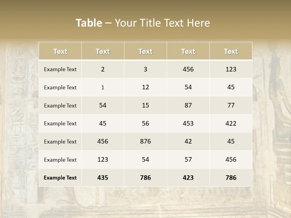 Hathor Bas Relief Pharaoh PowerPoint Template