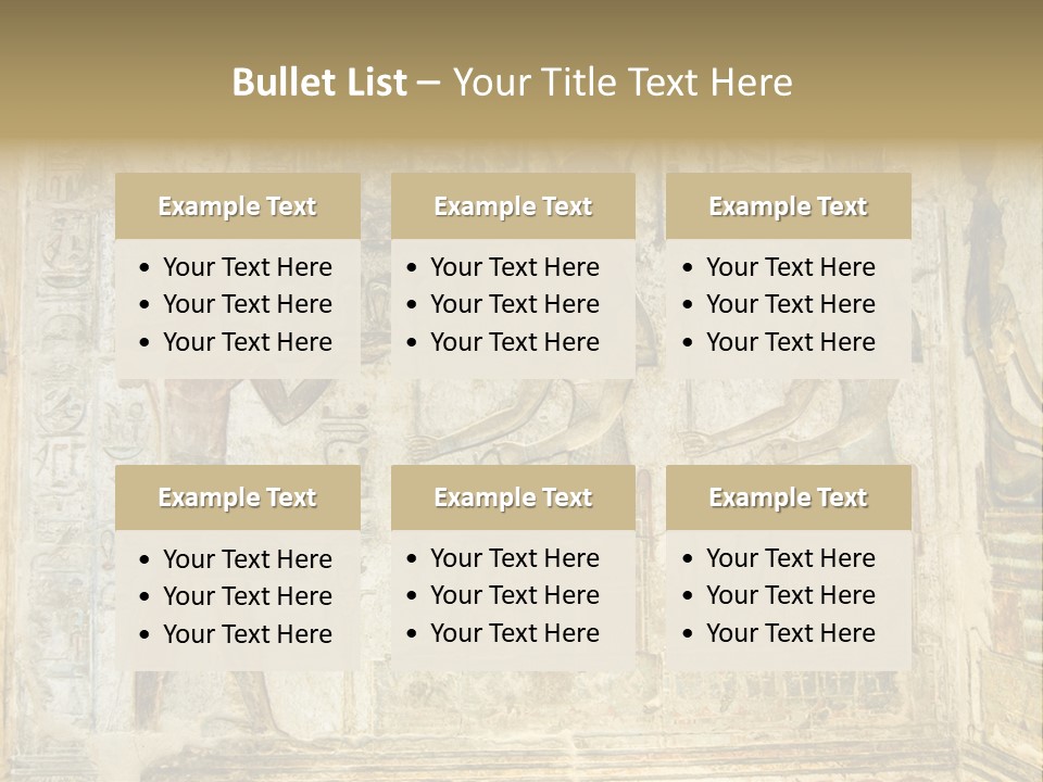 Hathor Bas Relief Pharaoh PowerPoint Template