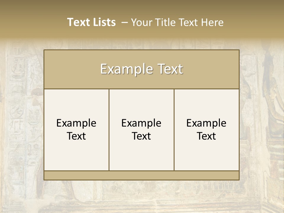 Hathor Bas Relief Pharaoh PowerPoint Template