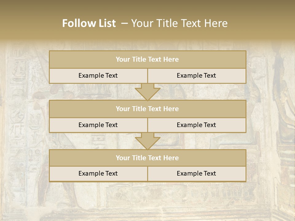 Hathor Bas Relief Pharaoh PowerPoint Template