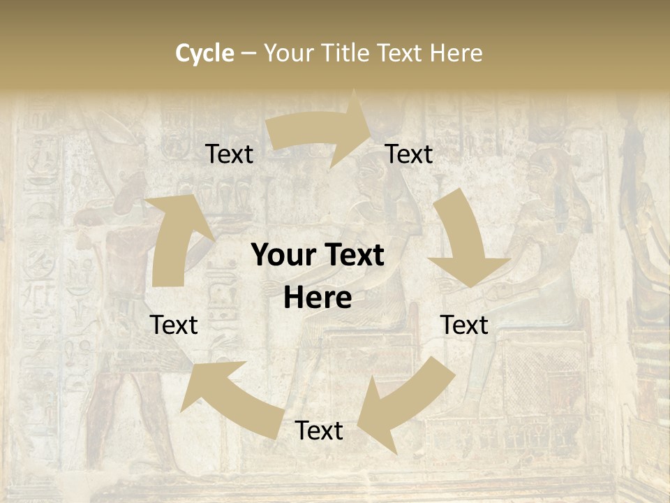 Hathor Bas Relief Pharaoh PowerPoint Template