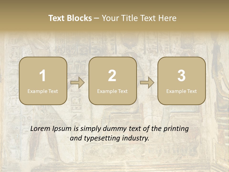 Hathor Bas Relief Pharaoh PowerPoint Template