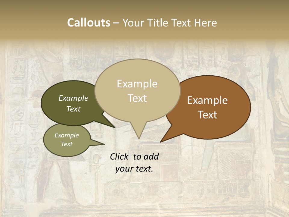 Hathor Bas Relief Pharaoh PowerPoint Template