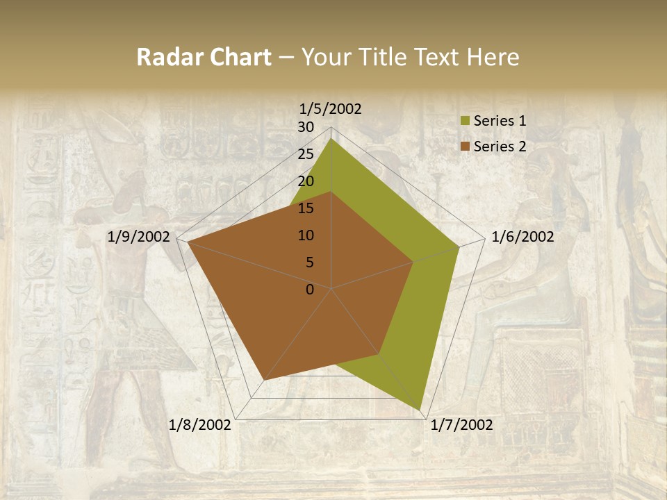 Hathor Bas Relief Pharaoh PowerPoint Template