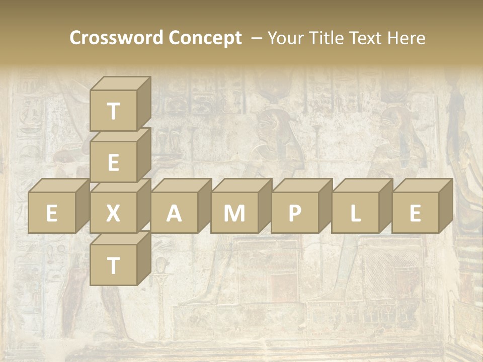 Hathor Bas Relief Pharaoh PowerPoint Template