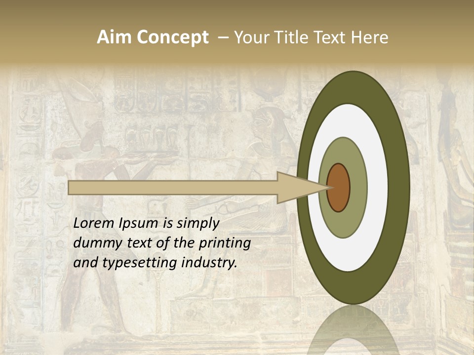 Hathor Bas Relief Pharaoh PowerPoint Template