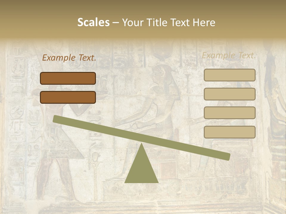 Hathor Bas Relief Pharaoh PowerPoint Template