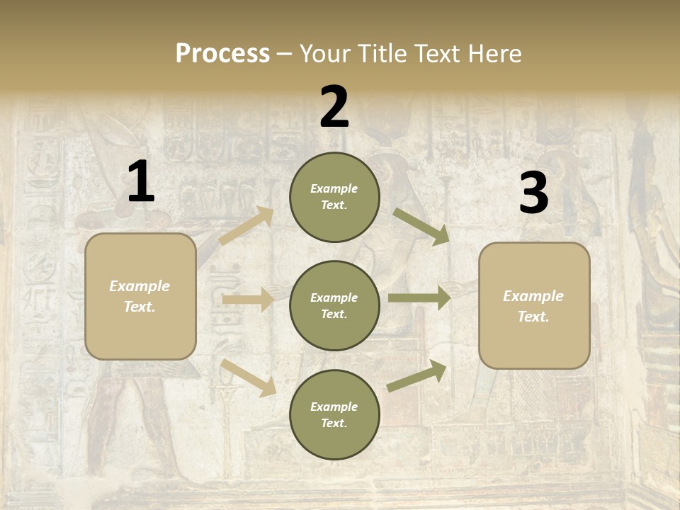 Hathor Bas Relief Pharaoh PowerPoint Template