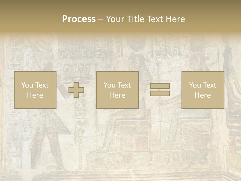 Hathor Bas Relief Pharaoh PowerPoint Template