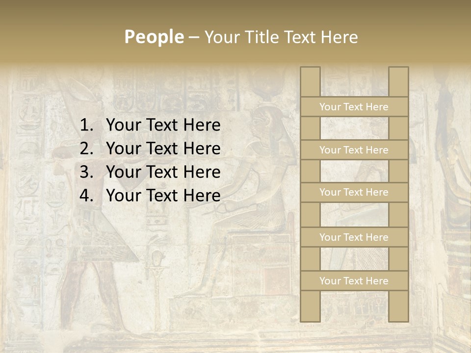 Hathor Bas Relief Pharaoh PowerPoint Template