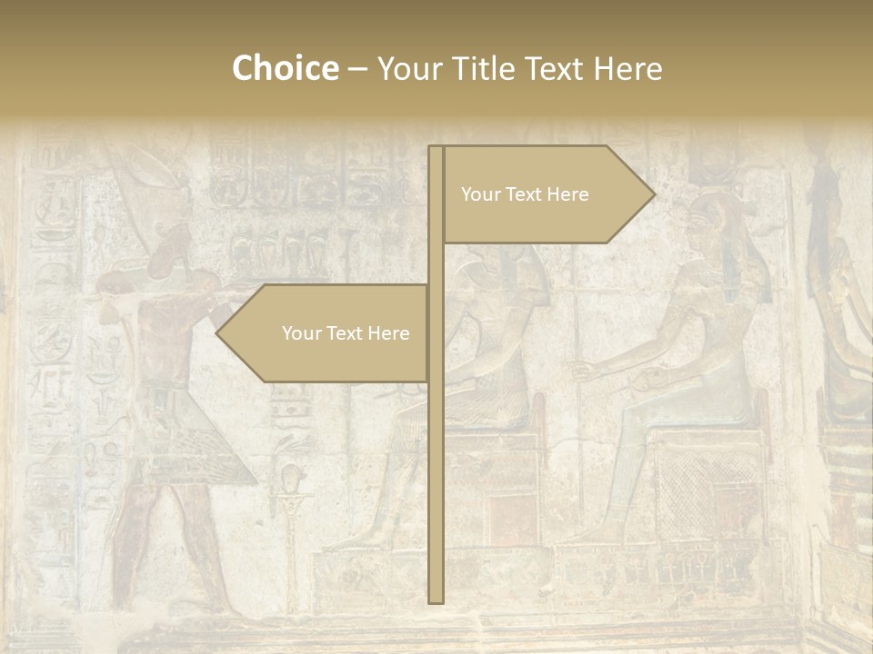 Hathor Bas Relief Pharaoh PowerPoint Template