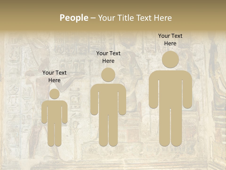 Hathor Bas Relief Pharaoh PowerPoint Template