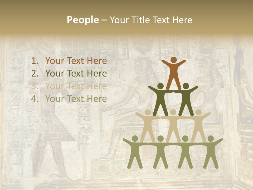 Hathor Bas Relief Pharaoh PowerPoint Template