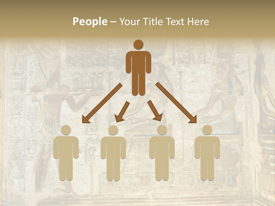 Hathor Bas Relief Pharaoh PowerPoint Template