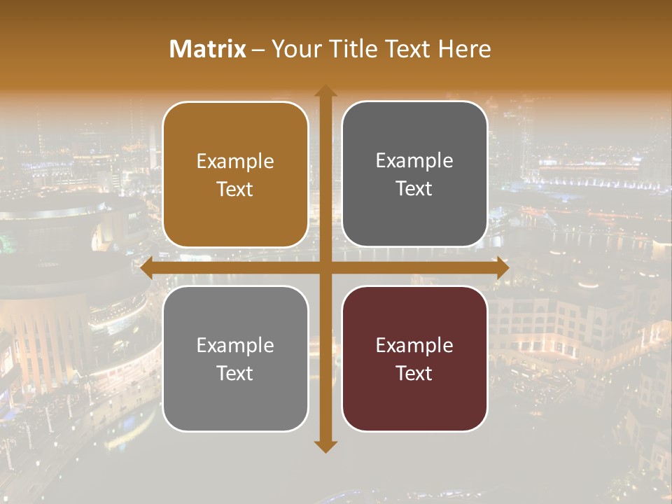 Lake Dubai Illumination PowerPoint Template