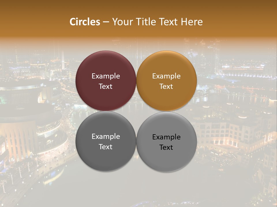 Lake Dubai Illumination PowerPoint Template