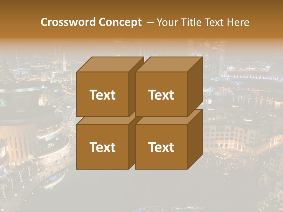 Lake Dubai Illumination PowerPoint Template