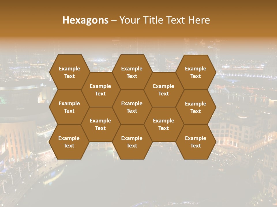 Lake Dubai Illumination PowerPoint Template