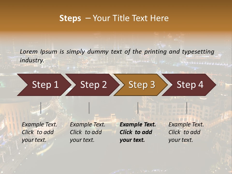 Lake Dubai Illumination PowerPoint Template