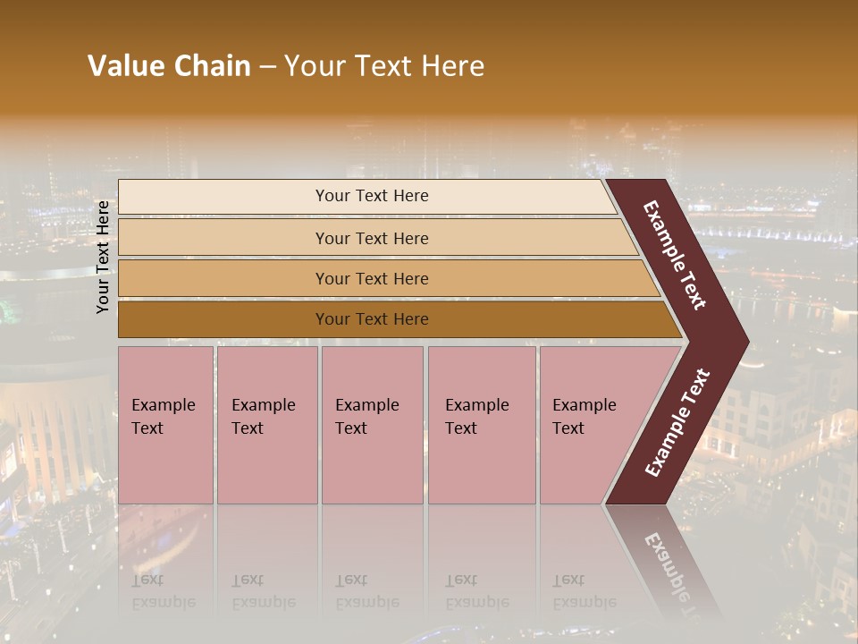 Lake Dubai Illumination PowerPoint Template