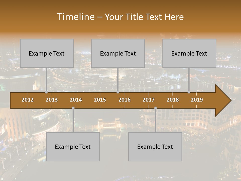 Lake Dubai Illumination PowerPoint Template