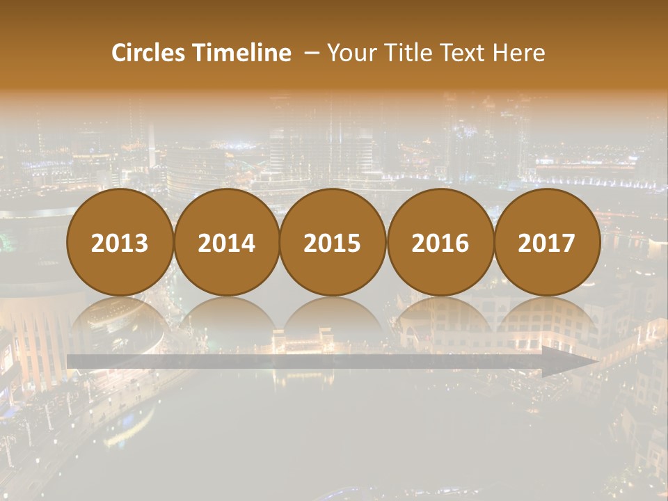 Lake Dubai Illumination PowerPoint Template