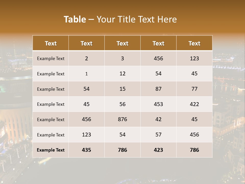 Lake Dubai Illumination PowerPoint Template
