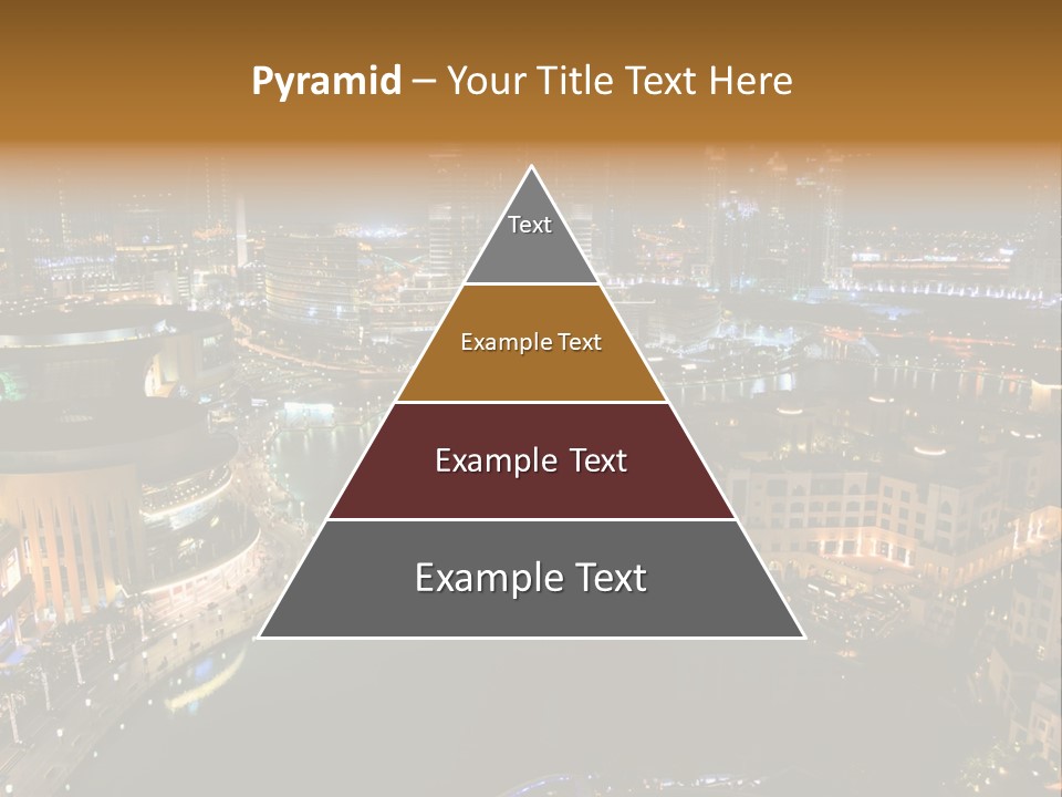 Lake Dubai Illumination PowerPoint Template