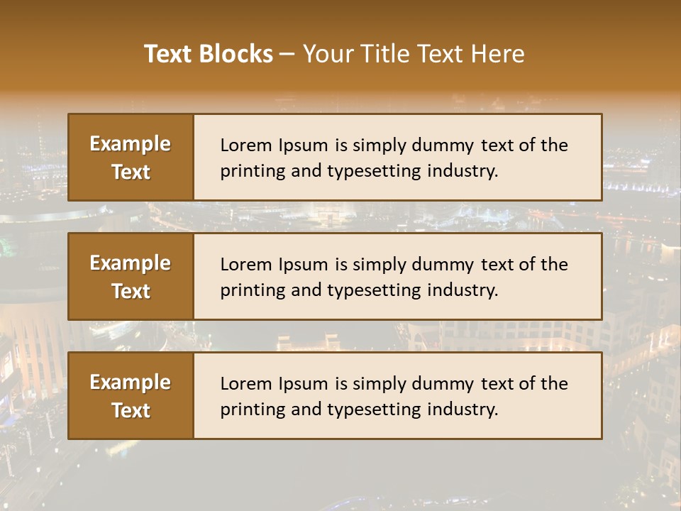 Lake Dubai Illumination PowerPoint Template