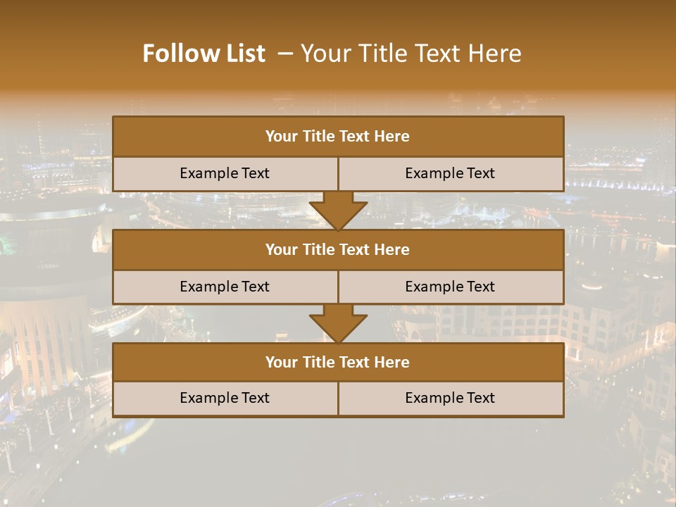 Lake Dubai Illumination PowerPoint Template